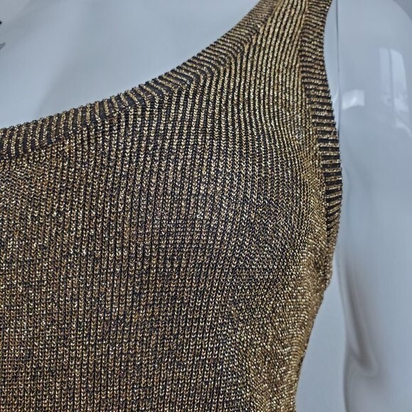 Vintage 70s Gold Sweater Dress - Picture 7 of 9